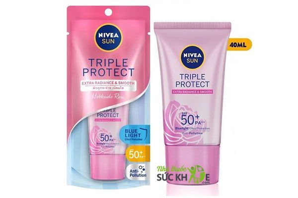 Kem chống nắng Nivea Triple Protect Extra Radiance and Smooth 