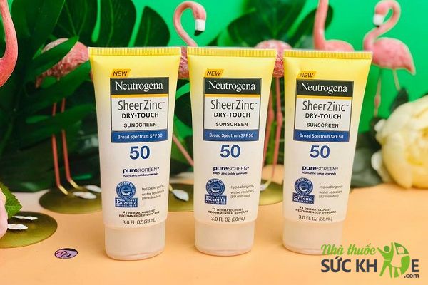 Kem chống nắng Neutrogena Sheer ZinC Dry-Touch SPF 50 
