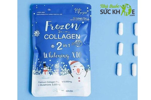 Viên uống trắng da Frozen Collagen 2 in 1 Whitening X10 