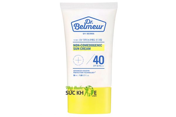 Kem chống nắng Dr. Belmeur UV Derma Non-Comedogenic Sun Cream 