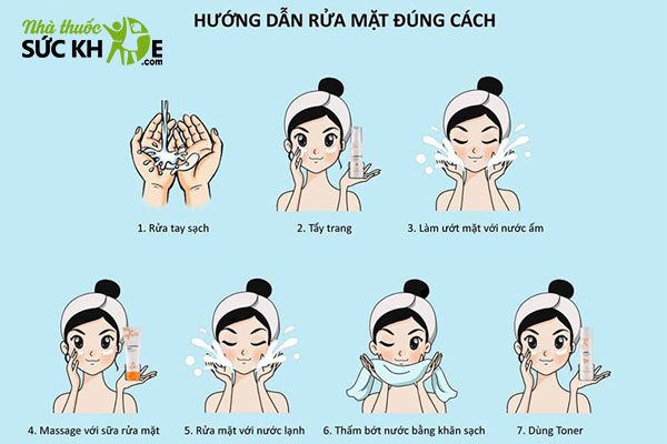 Các bước rửa mặt với sữa rửa mặt chống lão hóa