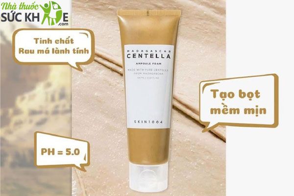 Sữa rửa mặt rau má Centella Madagascar Ampoule Foam Skin1004