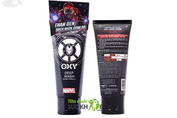 Sữa rửa mặt than hoạt tính Oxy Deep Wash Marvel 