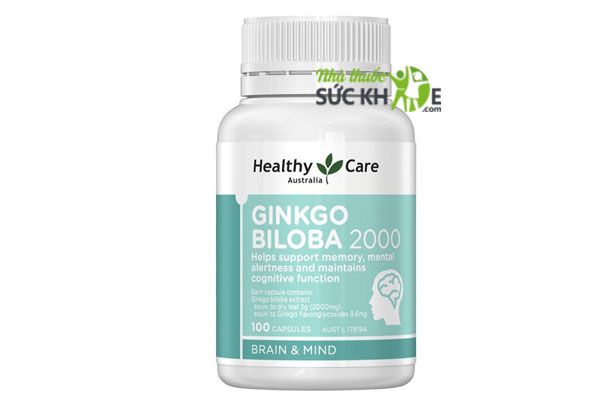 Thuốc bổ não Ginkgo Biloba 2000mg Healthy Care Úc