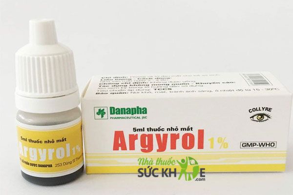 Thuốc nhỏ mắt cho trẻ sơ sinh bị ghèn Argyrol 1%
