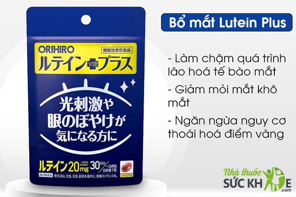 Viên uống bổ mắt của Nhật Lutein Plus Orihiro  