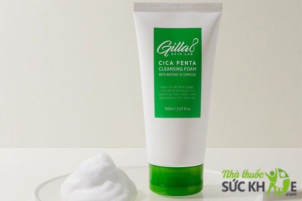 Sữa rửa mặt rau má Hàn Quốc Gilla8 Cica Penta Cleansing Foam