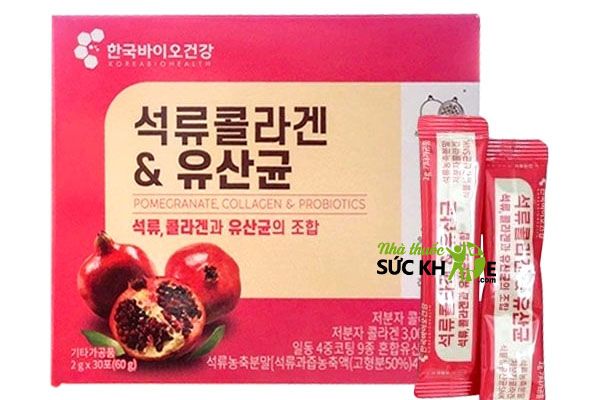 Collagen Hàn Quốc dạng gói lựu đỏ Bio Cell