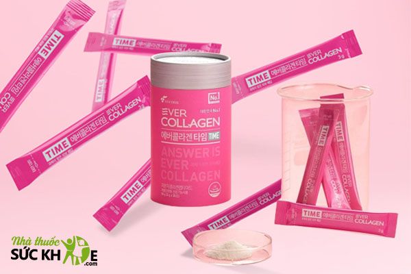 Bột Collagen Hàn Quốc  đóng gói Ever Collagen Time