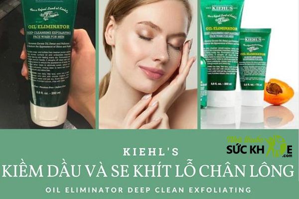 Sữa rửa mặt Kiehl’s cho da dầu Oil Eliminator Deep Cleansing Exfoliating Face Wash For M