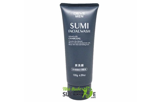Sữa rửa mặt than hoạt tính cho nam Deve Men Sumi Facial Wash 