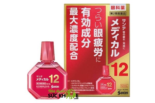 Thuốc nhỏ mắt của Nhật màu đỏ Sante Medical 12