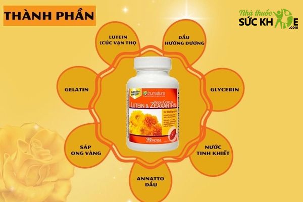 Thuốc bổ mắt giảm cận thị Trunature Lutein & Zeaxanthin