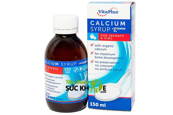 Canxi cho bà bầu dạng ống VitaPlus Calcium Syrup + Vitamin D3