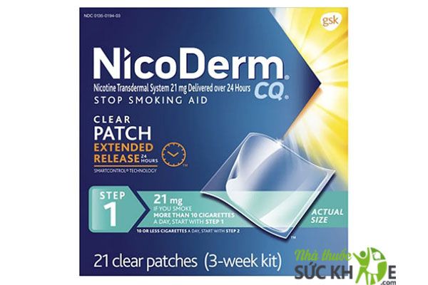 Miếng dán cai thuốc lá NicoDerm CQ
