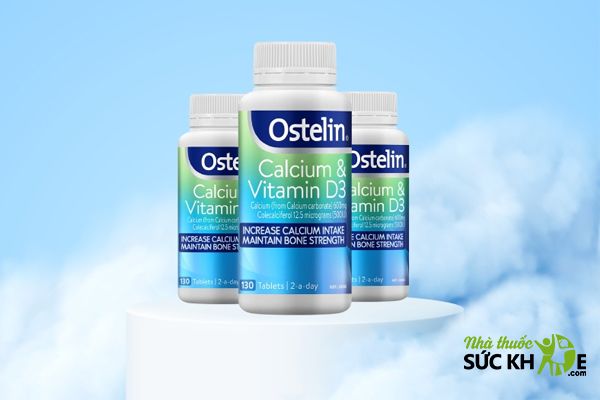 Canxi cho mẹ sau sinh cho con bú Ostelin Canxi & Vitamin D3 dạng viên