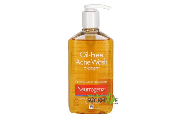 Sữa rửa mặt trị mụn se lỗ chân lông Neutrogena Oil-Free Acne Wash