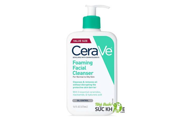 Sữa rửa mặt se khít lỗ chân lông CeraVe Foaming Facial Cleanser 