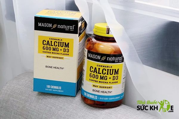Canxi cho bà mẹ sau sinh Mason Natural Calcium 600mg + D3