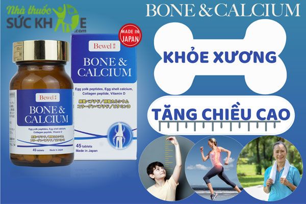 Viên uống tăng chiều cao của Nhật Waki Bewel Bone & Calcium 