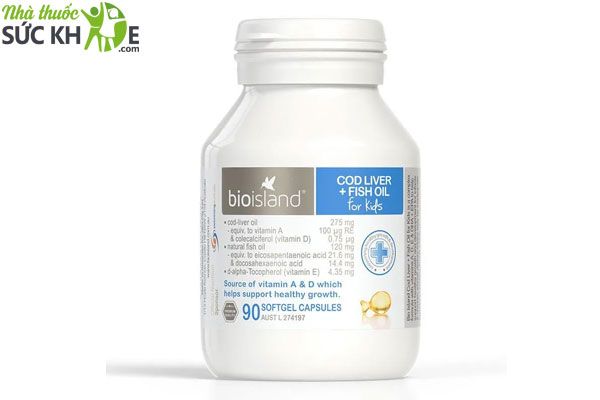 Thuốc bổ mắt của Úc cho trẻ em Cod Liver Fish Oil Bio Island