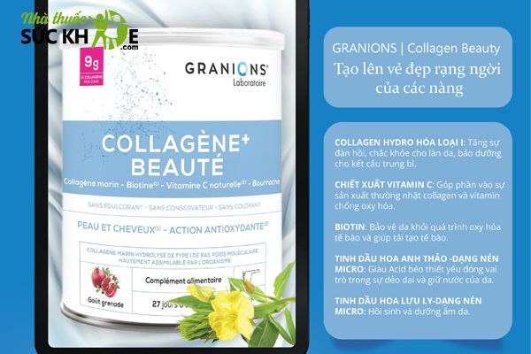 Collagen Pháp dạng bột Granions Collagen Beauty