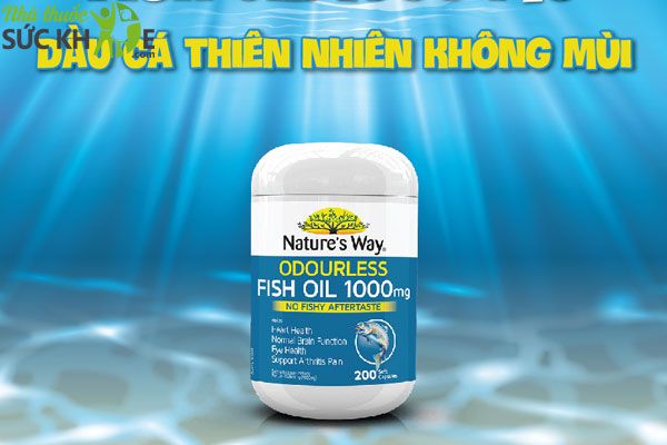 Dầu cá không mùi Nature's Way Odourless Fish Oil 1000mg