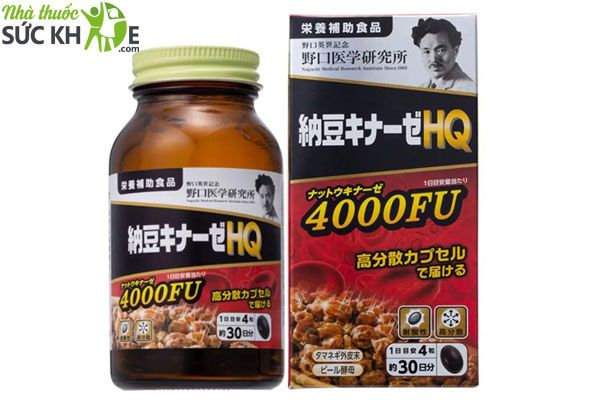 Viên uống chống đột quỵ của Nhật 4000FU Noguchi Nattokinase Premium 