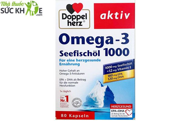 Thuốc bổ mắt cho trẻ em 5 tuổi Omega 3 Doppelherz Seefischol 1000mg + Vitamin E