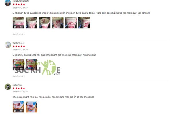 Đánh giá của người dùng về sữa Meiji Growing Up Formula