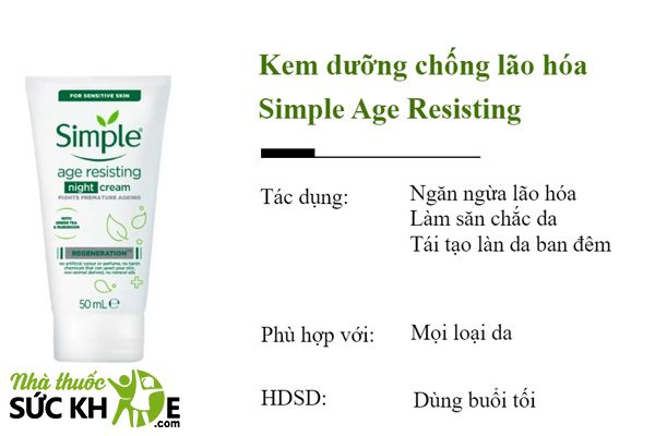 Kem dưỡng ẩm Simple Regeneration Age Resisting Night Cream