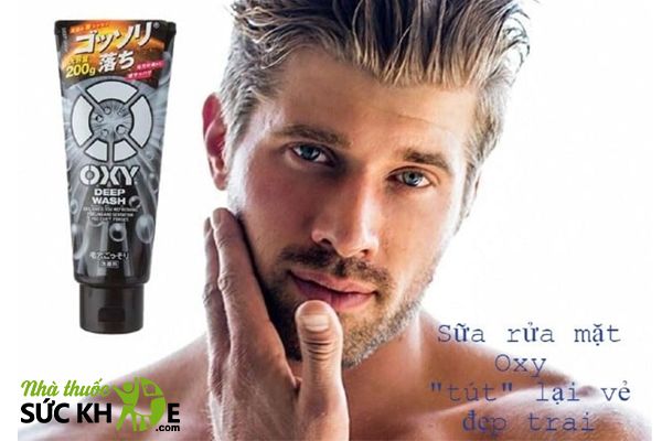 Sữa rửa mặt trị mụn cho nam Oxy Deep Wash