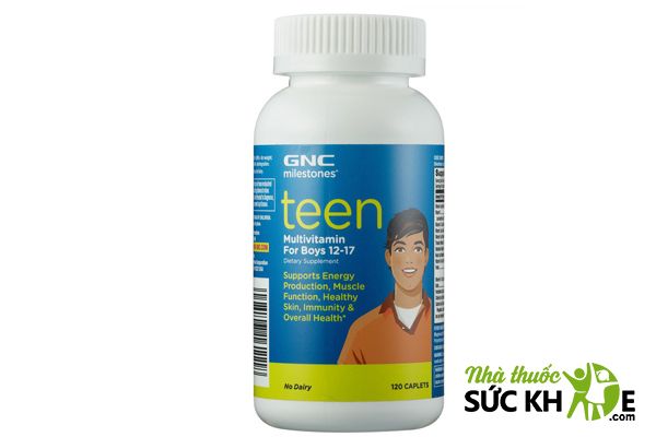 GNC Milestones Teen Multivitamin For Boys 12-17 tuổi của Mỹ
