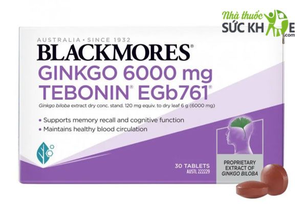 Thuốc bổ não Blackmores Ginkgo 6000mg Tebonin Egb761