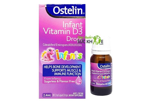 Vitamin D3 Ostelin dạng giọt cho trẻ sơ sinh
