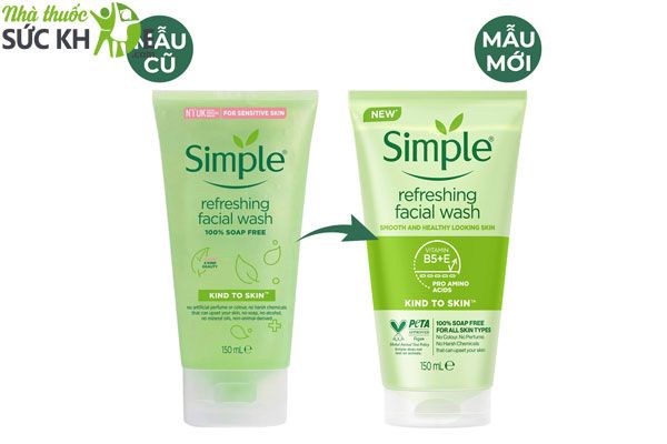 Sữa rửa mặt cho da thường Simple Refreshing Facial Wash