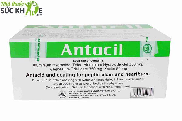 Thuốc Antacil trị đau dạ dày, viêm loét dạ dày - tá tràng