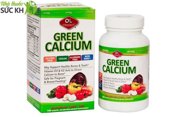Canxi hữu cơ cho bà bầu Green Calcium, thuốc canxi cho bà bầu 3 tháng giữa, review canxi cho bà bầu