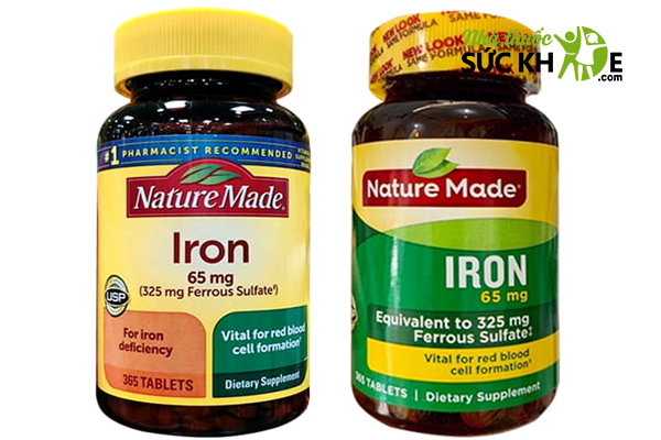 Thuốc bổ máu não Nature Made Iron