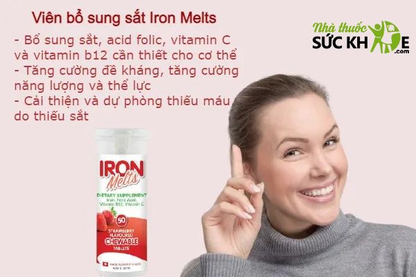 Iron Melts- Viên bổ sung sắt cho bà bầu của Thụy Sĩ