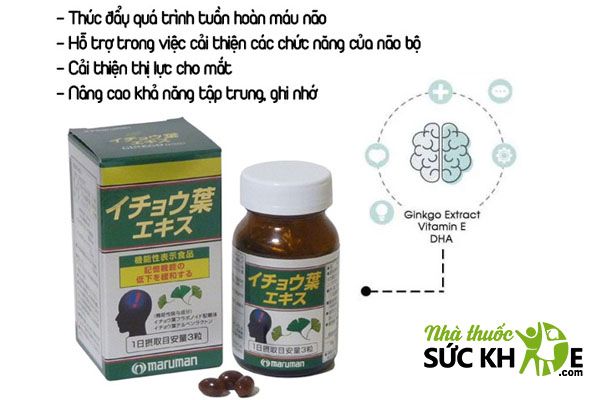 Viên uống bổ não tốt nhất của Nhật Maruman DHA Ginkgo