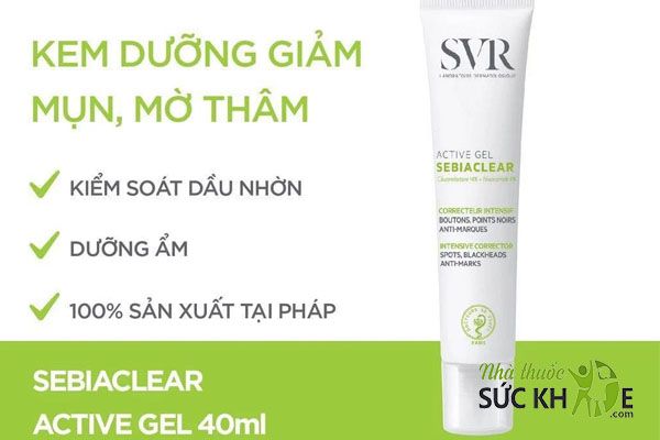 Kem trị mụn, loại bỏ dầu SVR Sebiaclear Active