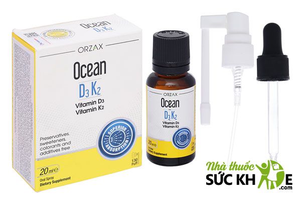 Vitamin D3 K2 dạng xịt của Ocea