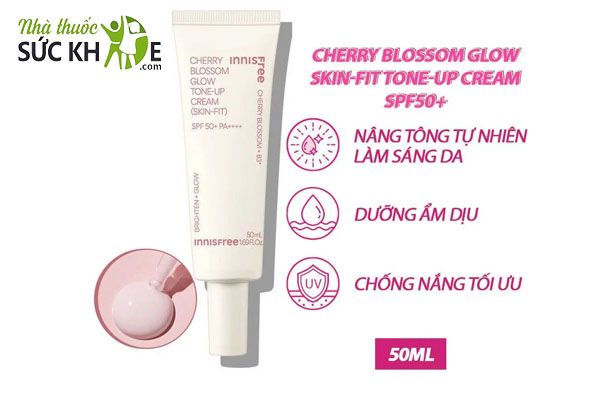 Kem chống nắng Innisfree Jeju Cherry Blossom Skin- Fit Tone- Up Cream