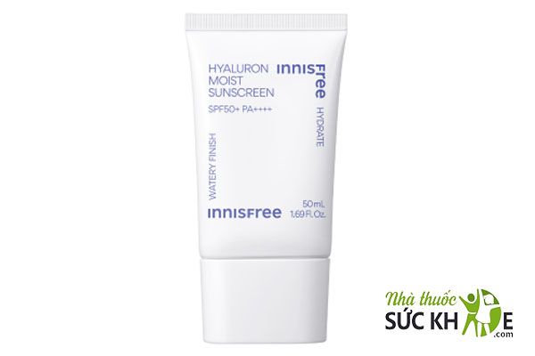 Kem chống nắng của Innisfree Hyaluron Moist Sunscreen Essence Texture SPF50+ PA++++