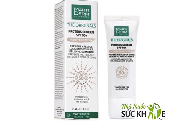 Kem chống nắng MartiDerm The Originals Proteos Screen SPF50+ Color Fluid Cream