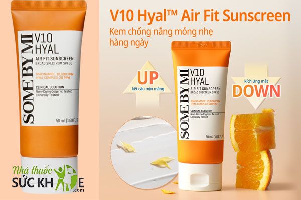 Kem chống nắng Some By Mi làm dịu da Hyal Air Fit Sunscreen