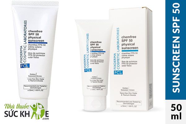 Kem chống nắng Fixderma thuần vật lý Chemfree Physical Sunscreen SPF 50