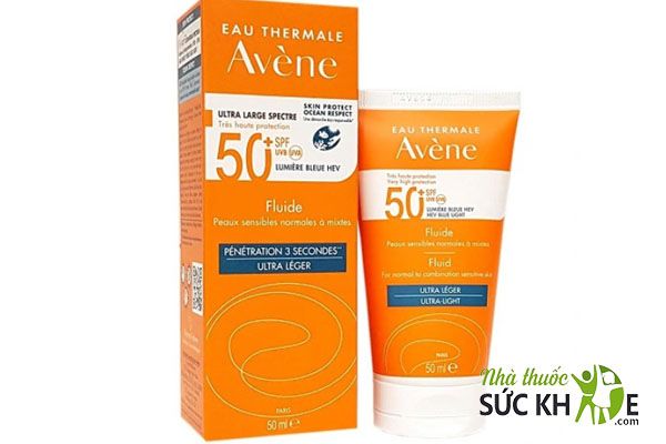 Kem chống nắng cho da mụn nhạy cảm Avene Eau Thermale Very High Protection Fluid