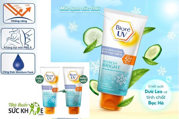 Biore UV Anti-Pollution Body Care Serum Refresh Bright SPF 50+/PA+++